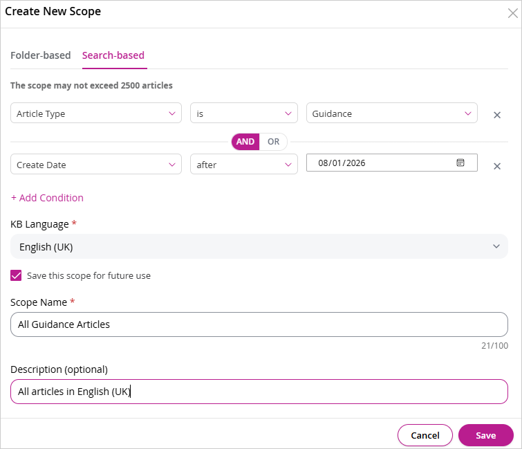 scope- search based